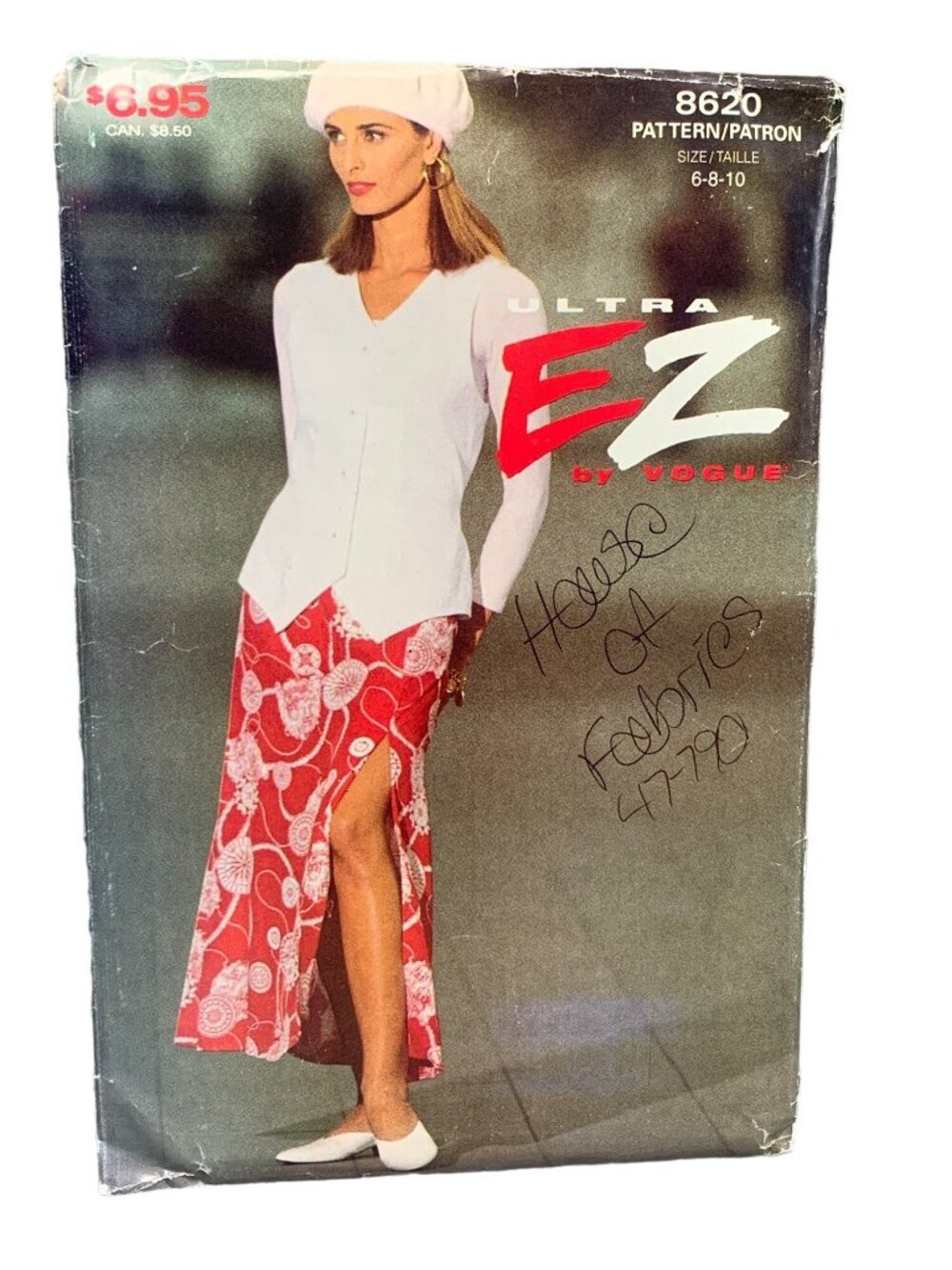 Vogue Ultra EZ Skirt Vest Pattern 8620 Size 6-8-10 Uncut